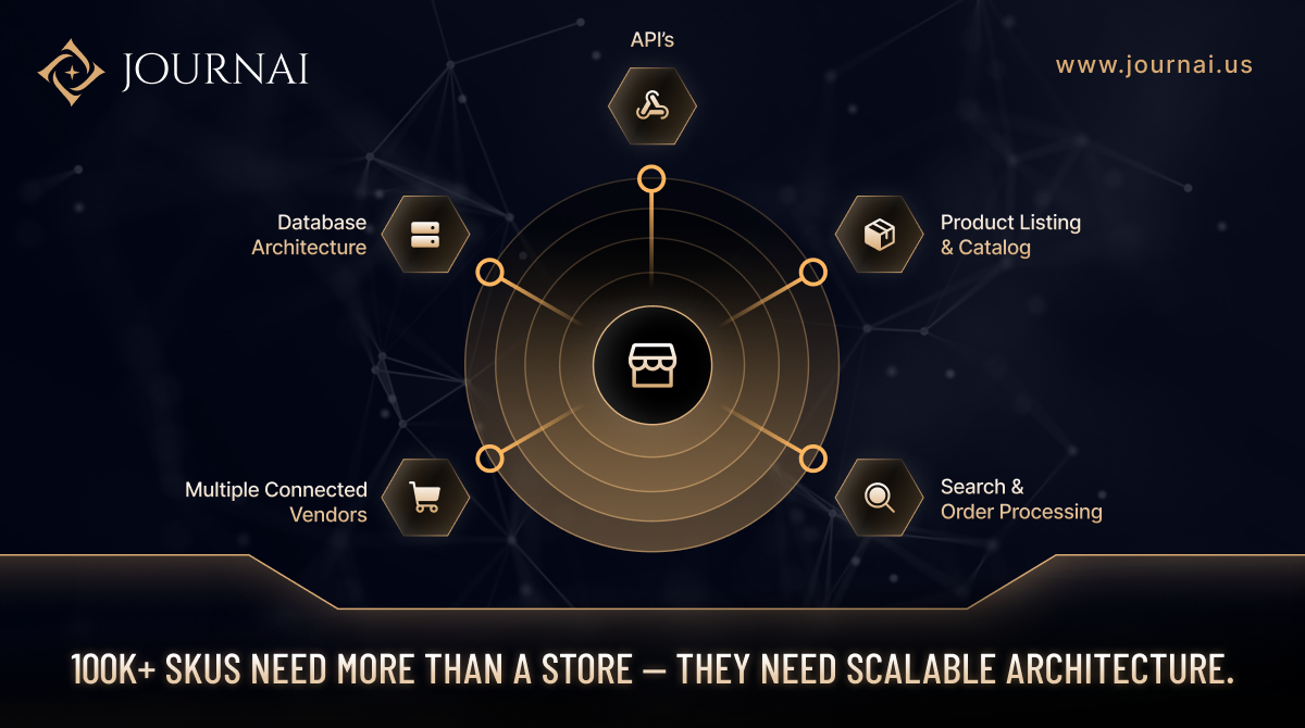 Multi-Vendor E-commerce Architecture for 100k+ SKUs