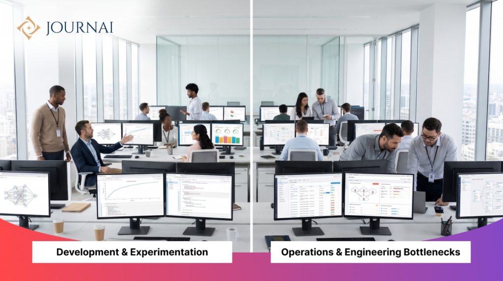 development and experimentation vs operation and engineering bottlencks